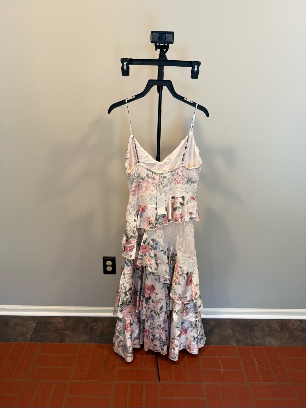 Altar'd State Cream Floral Ruffle Maxi Dress - Picture 5 of 6